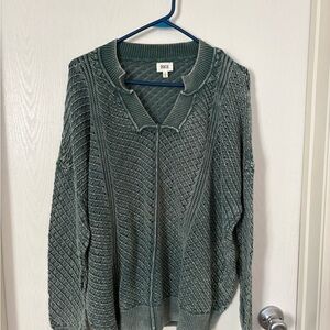 BKE Teal Textured Knit Sweater